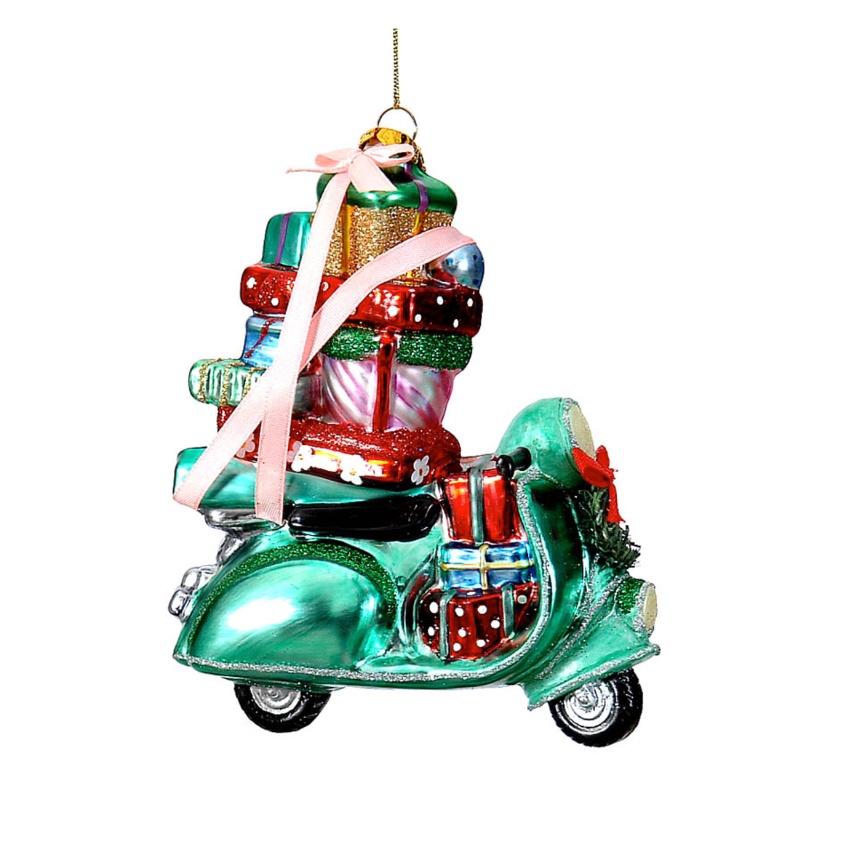 vetur addobbo natalizio vespa con regali