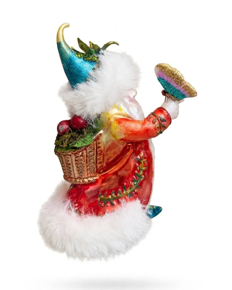 addobbo natale vetro babbo natale bosco