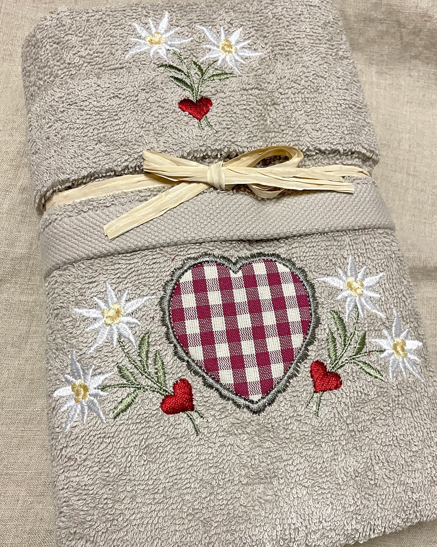 asciugamano stile alpino idea regalo natalizia