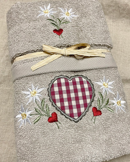 asciugamano stile alpino idea regalo natalizia