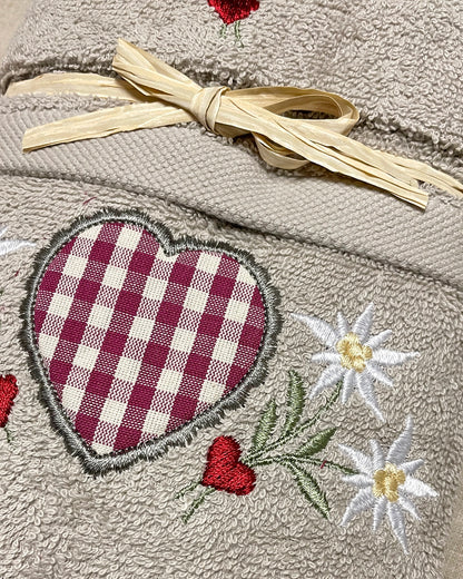 set asciugamani tortora idea regalo bagno