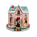 spilla casa natalizia colorata
