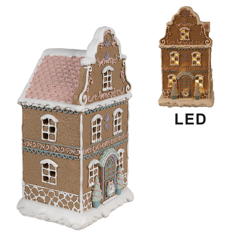 Grande Casa Pan di Zenzero con Luci LED - Decorazione Natalizia