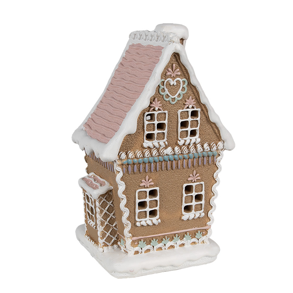 Clayre & Eef - Casa Pan di Zenzero con Luci LED - Decorazione Natalizia
