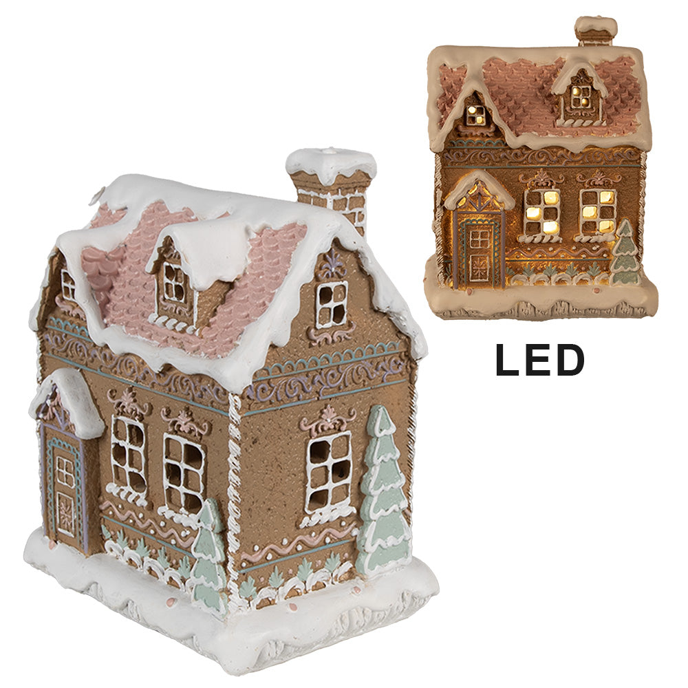 Mini Casa Pan di Zenzero con Luci LED - Decorazione Natalizia
