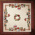 tovaglia quadrata natalizia tartan rosso gobelin