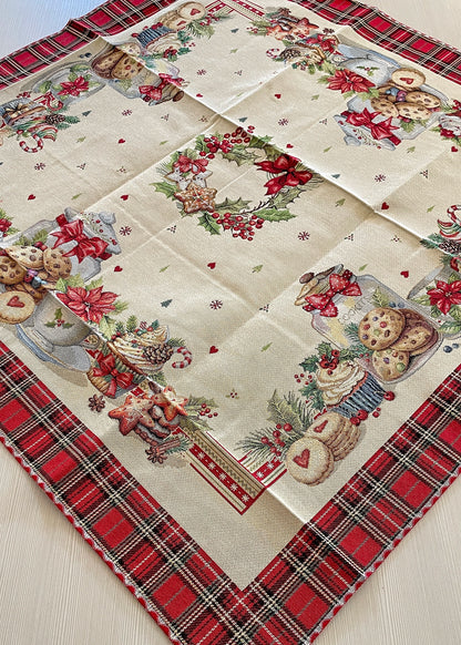 centrotavola quadrato dolci natalizi