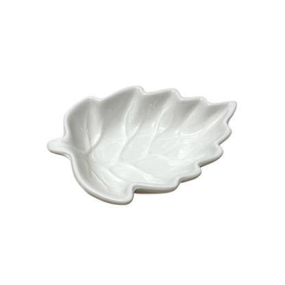 ciotola porcellana foglia bianca