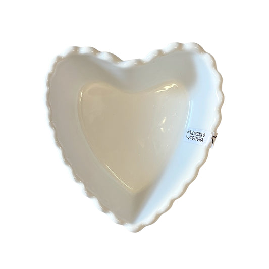 ciotola cuore bianco tavola romantica san Valentino