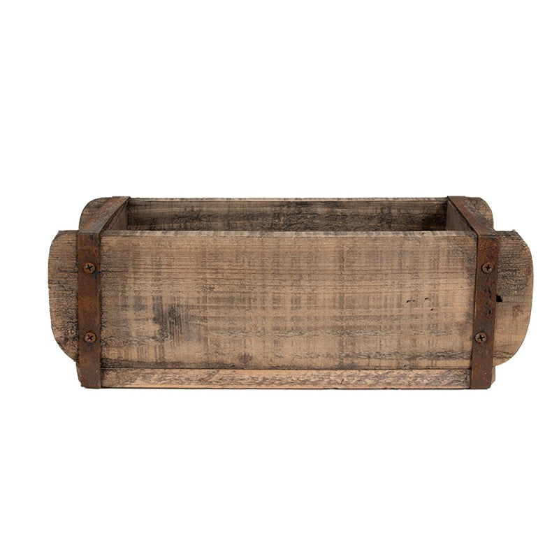 cesto rettangolare piccolo legno vaso decorativo