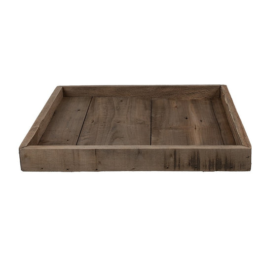 vassoio in legno marrone quadrato country chic