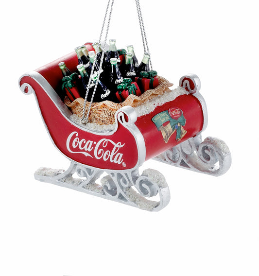 addobbo natalizio coca cola slitta con bottiglie
