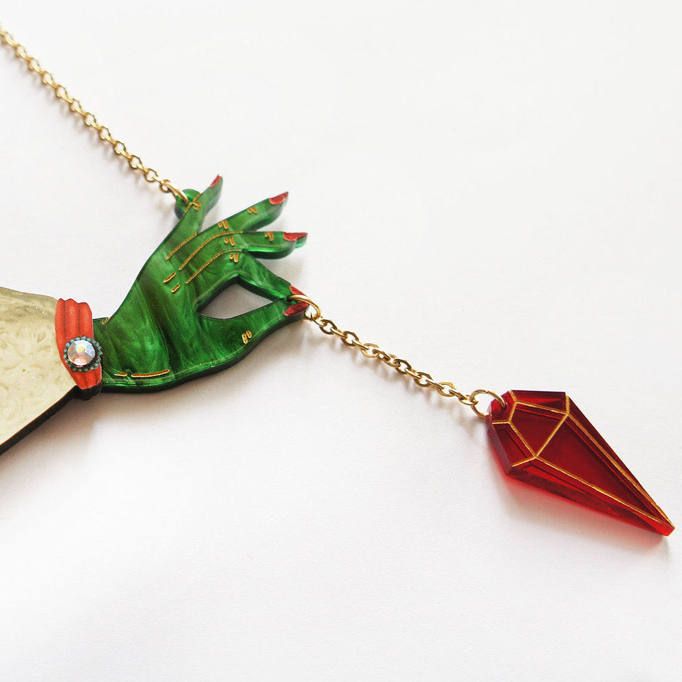 mago di oz collana artigianale mano strega