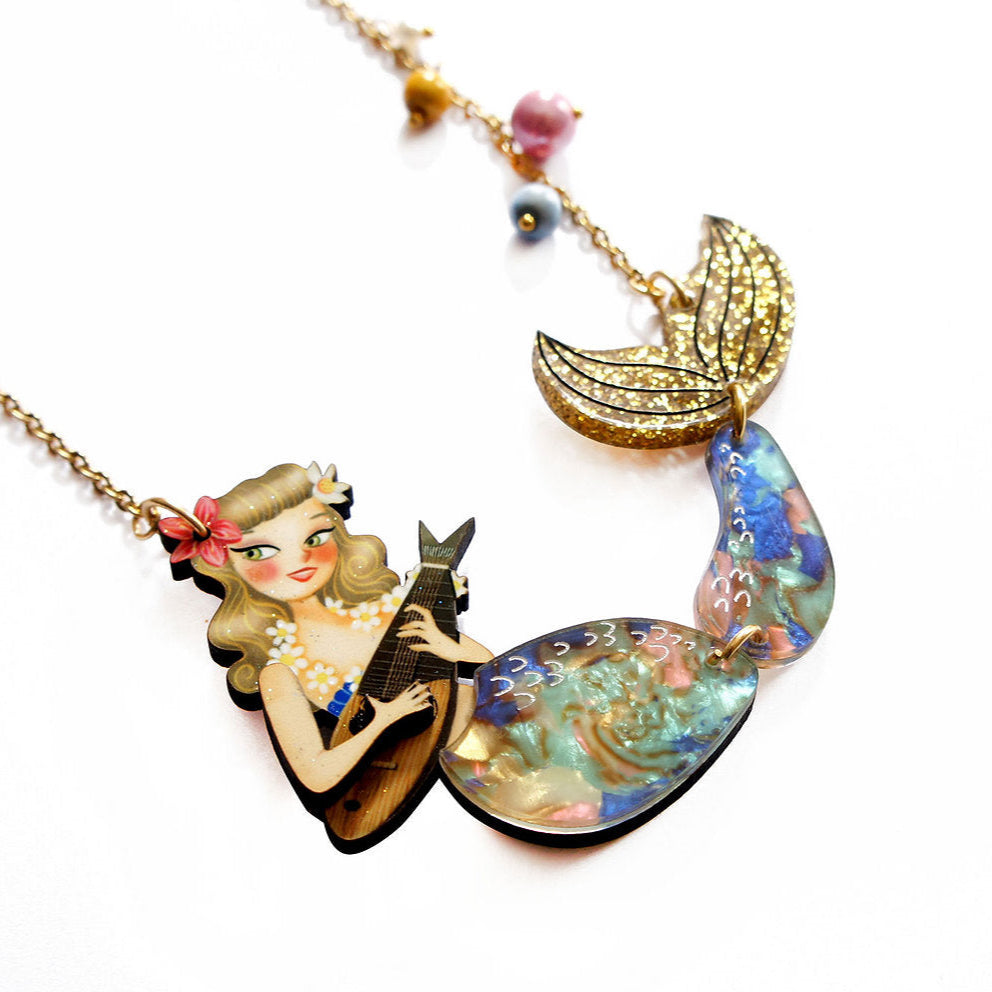 collana pendente sirena ukulele