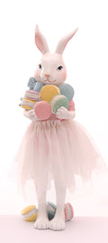 Coniglietto con abiti e macaroons