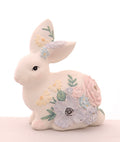 coniglio bianco con fiori decorazione pasqua