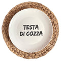 Piatto piano con scritta divertente - Testa di Cozza