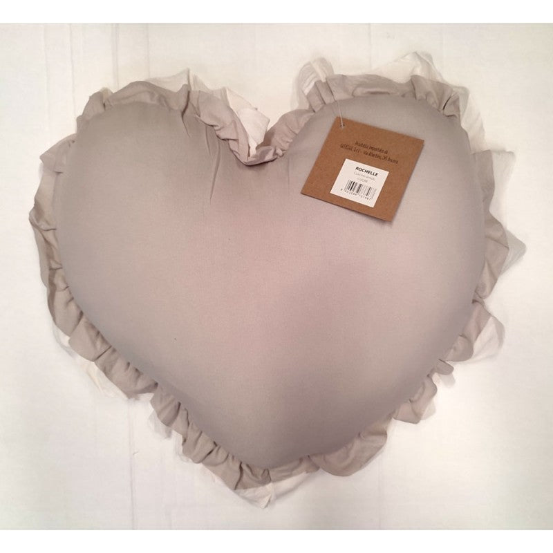 Cuscino cuore tortora