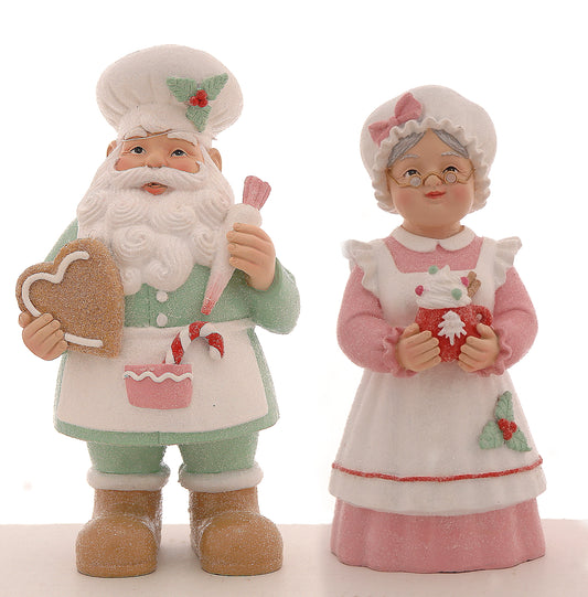 decorazione natalizia pastello babbo mamma natale