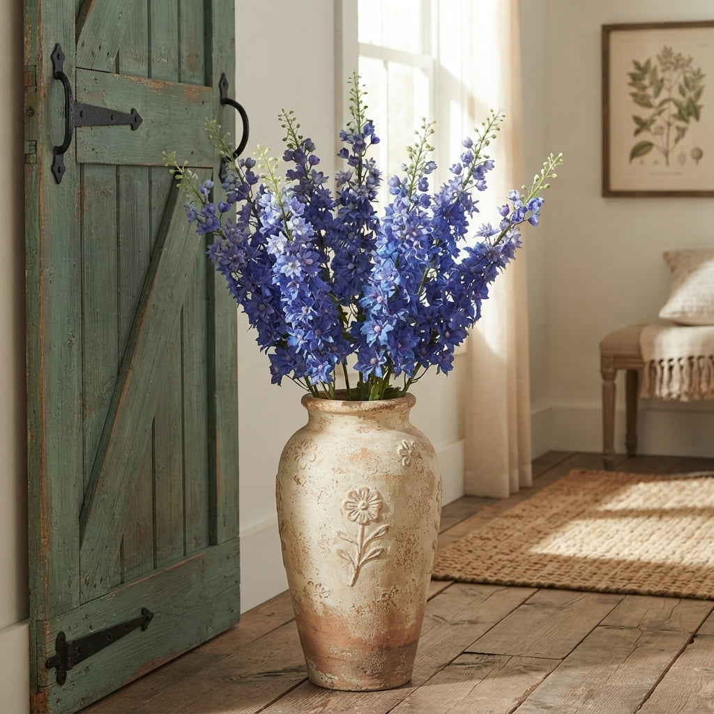 fiore artificiale edg delphinium viola