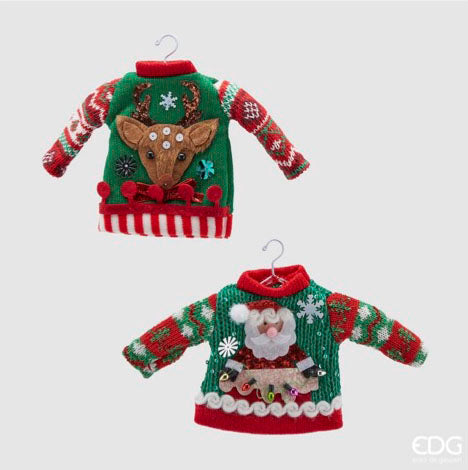 addobbo natalizio maglione renna babbo natale