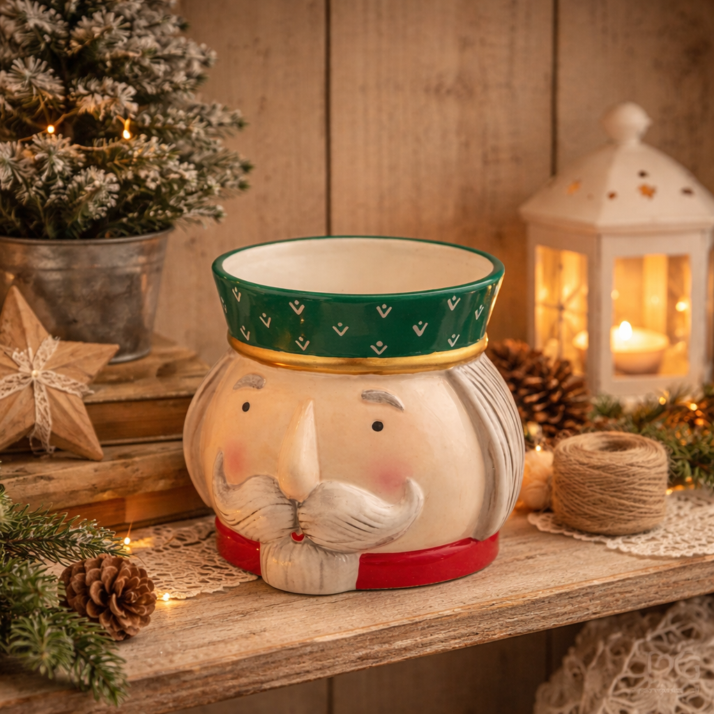 ed vaso decorativo natalizio soldatino schiaccianoci