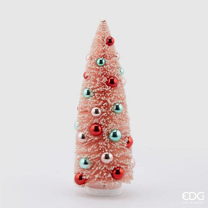 decorazione albero natalizio rosa