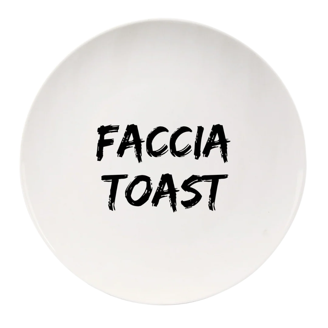 piatto simpatico faccia toast idea regalo