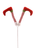 ramo gambe righe elfo albero di natale