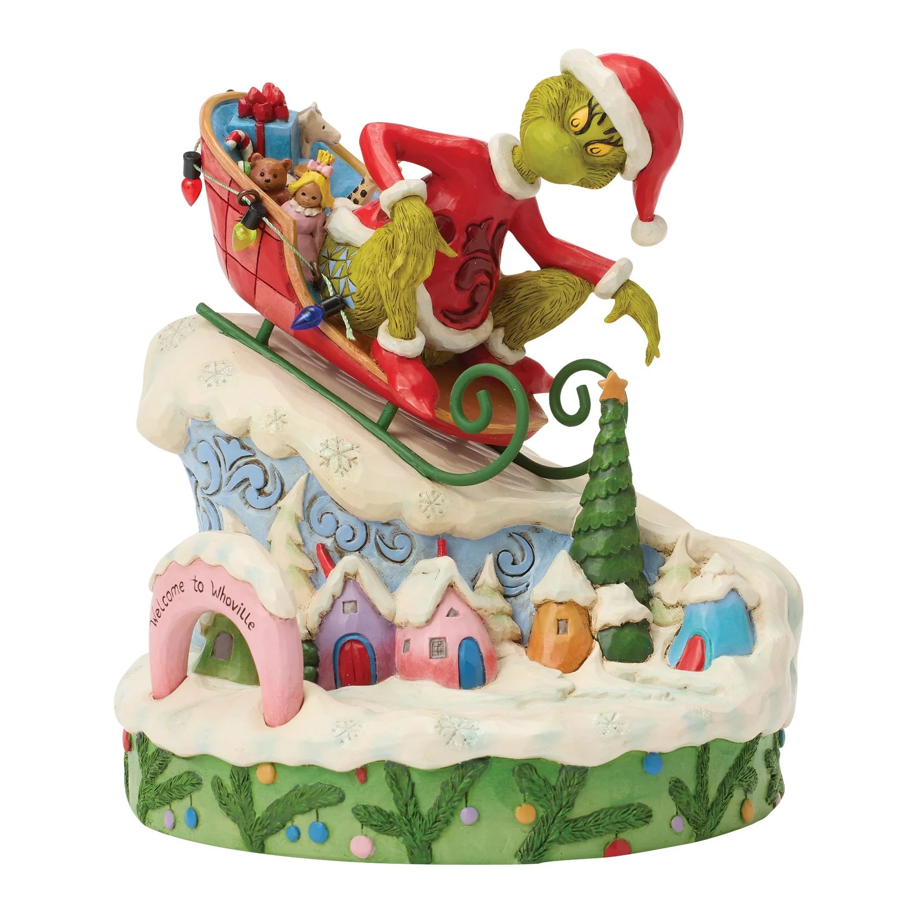 jim shore grinch sopra slitta