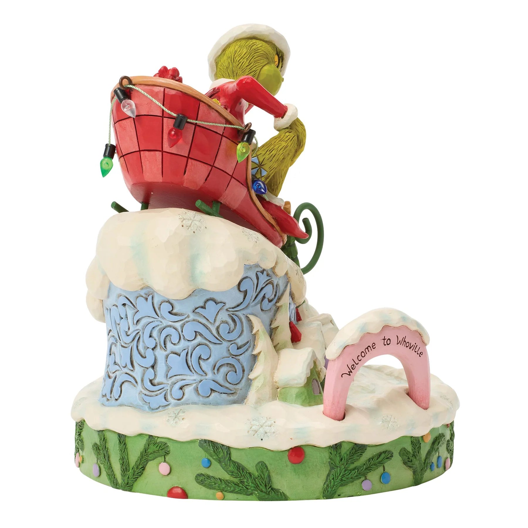 grinch slitta con villaggio jim shore
