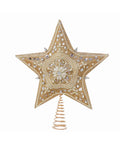 elegante puntale albero di natale oro
