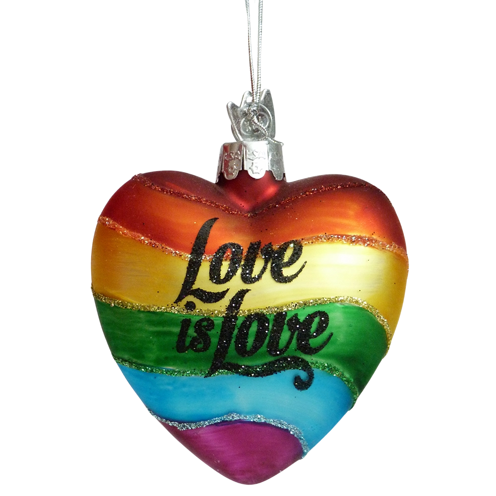 addobbo natalizio arcobaleno cuore colorato