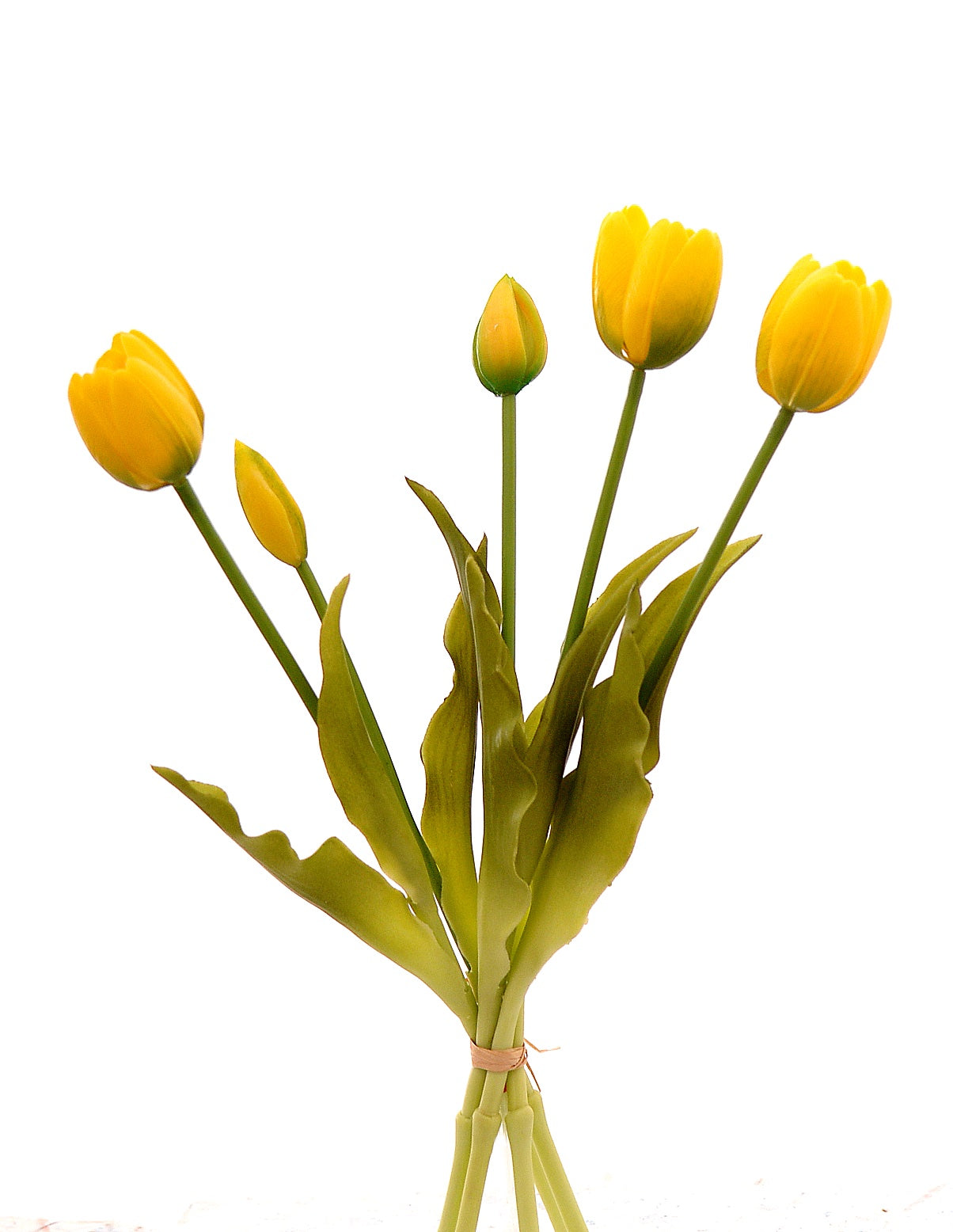 mazzo artificiale tulipani gialli