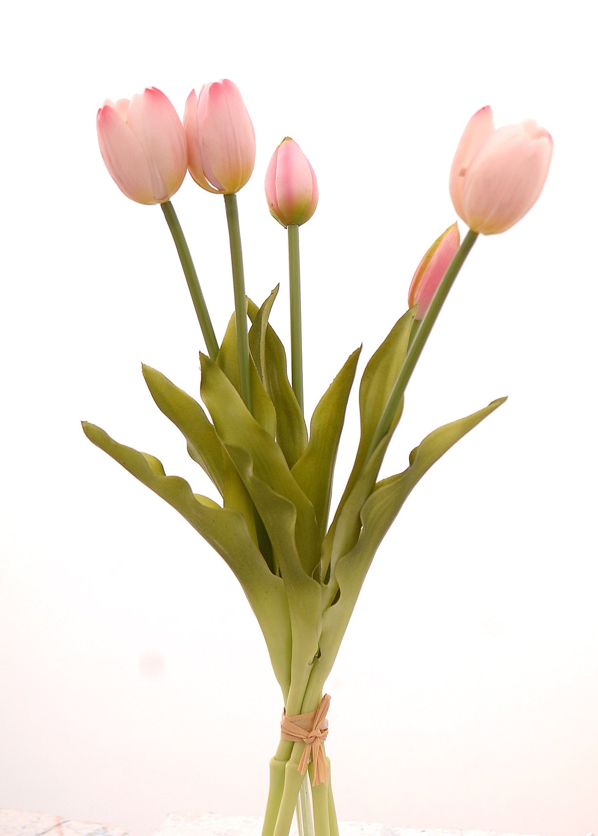 mazzo artificiale tulipani rosa