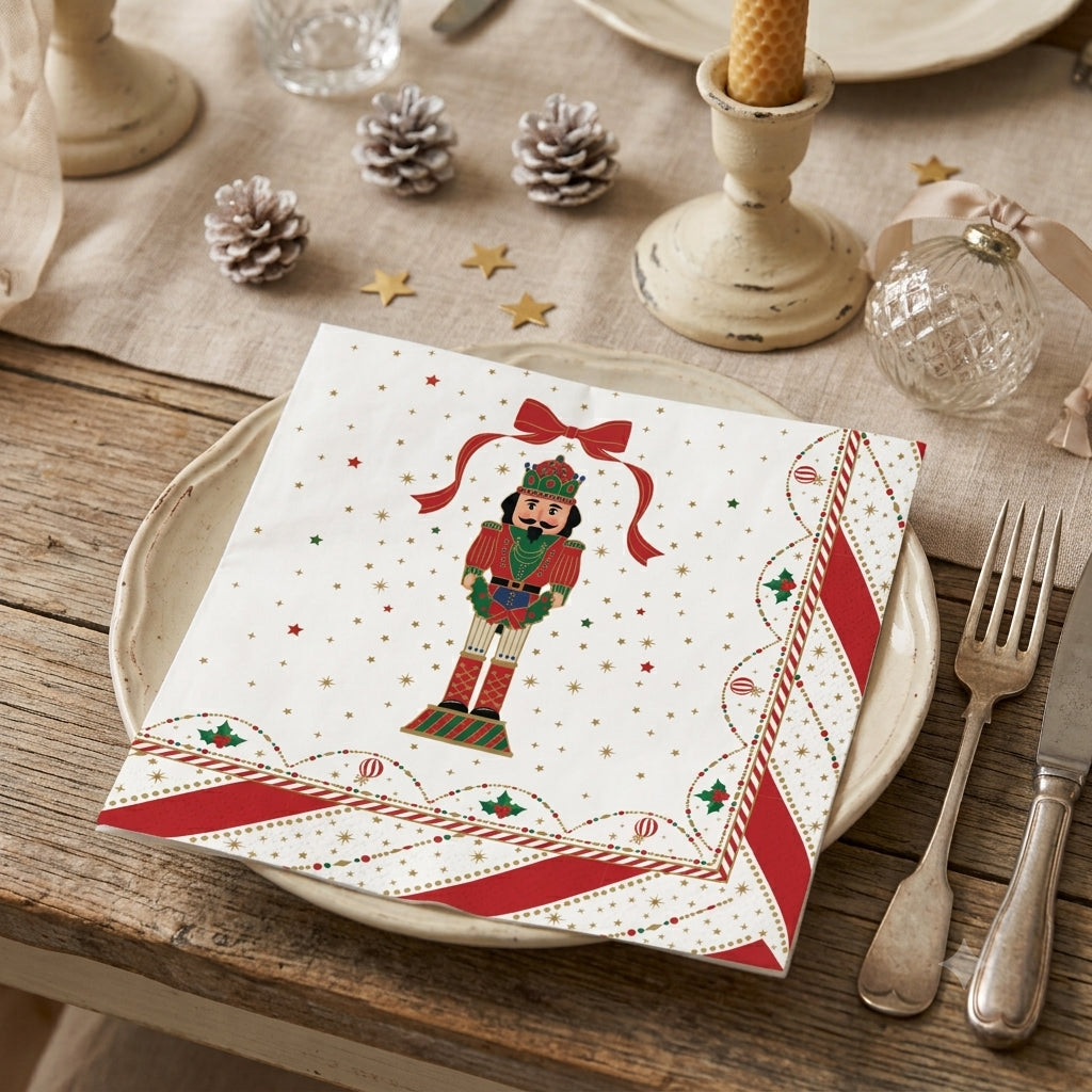 tovaglioli natalizi carta nutcracker