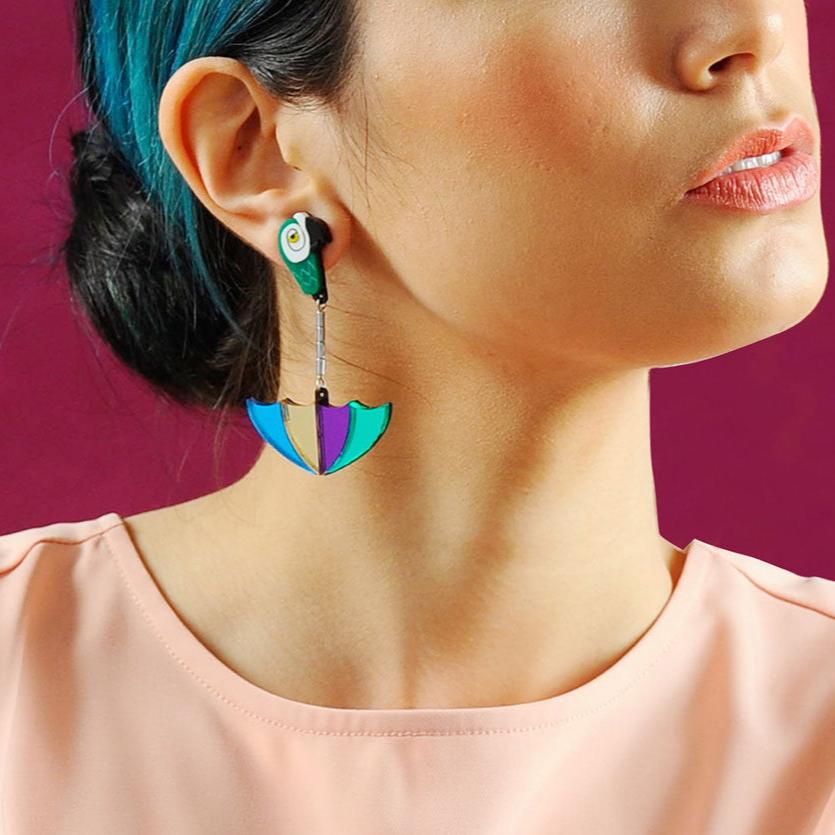 mary Poppins ombrello orecchini artigianali