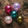 sfere natalizie vetro colori pastello albero natale