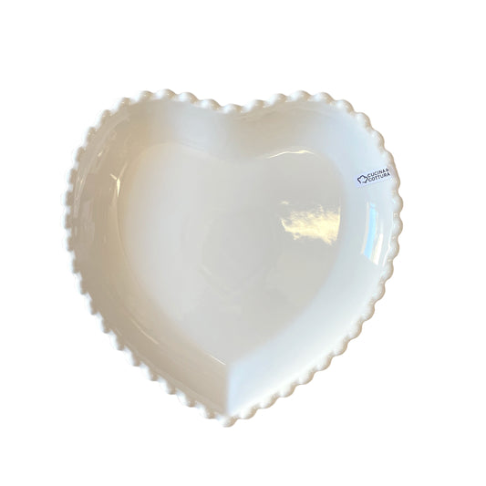 piatto piano cuore bianco tavola romantica san Valentino