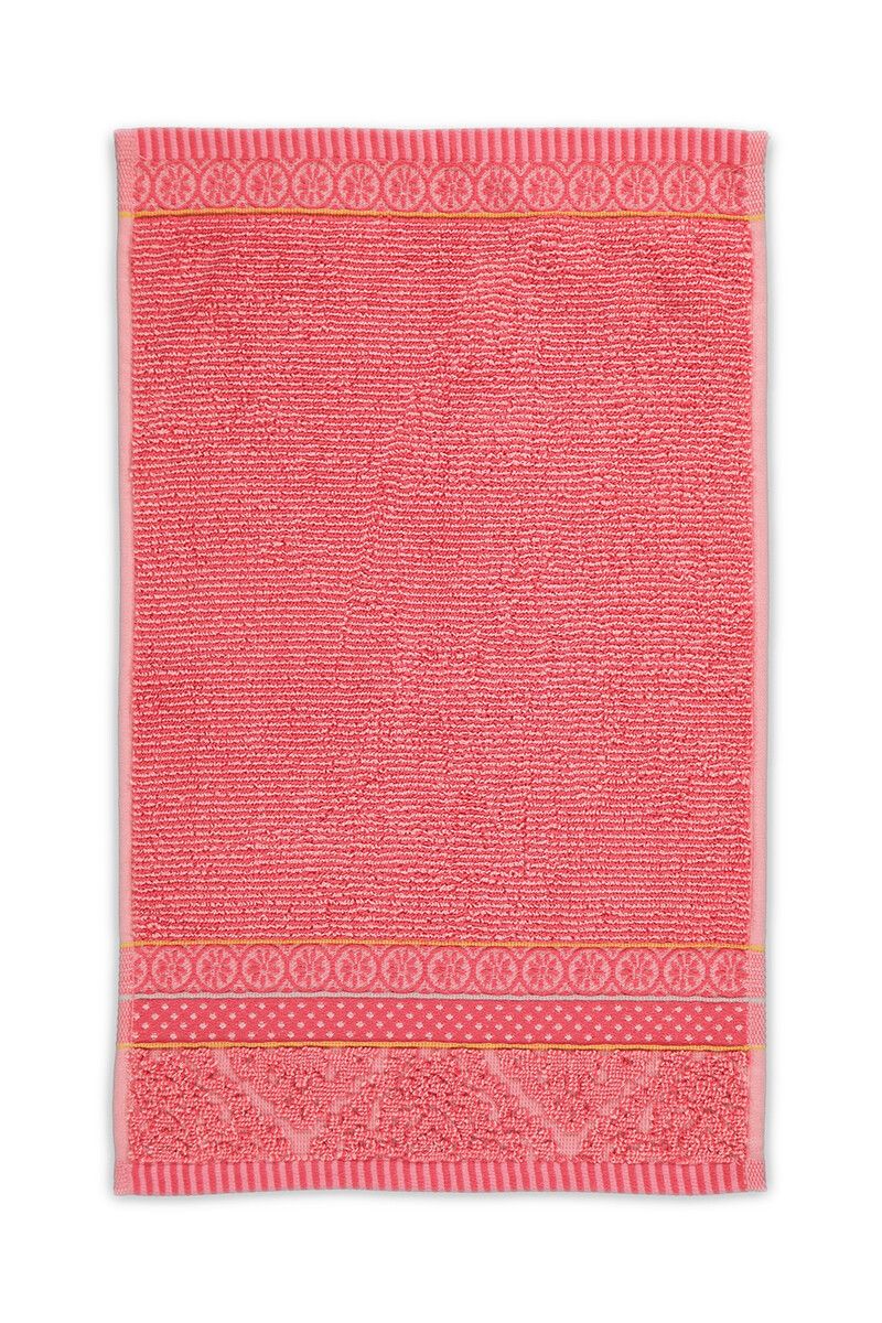 asciugamano jacquard colorato corallo più studio