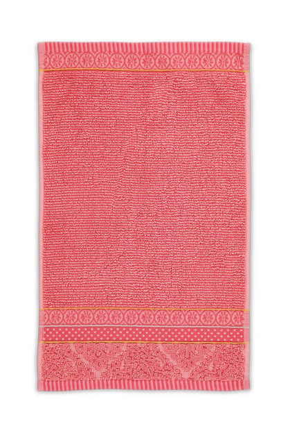 asciugamano jacquard colorato corallo più studio