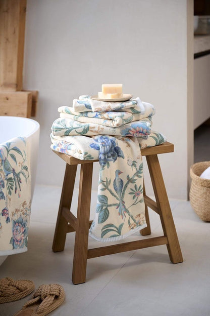 Pip studio - Secret Garden asciugamani viso + ospite Bianco e blu