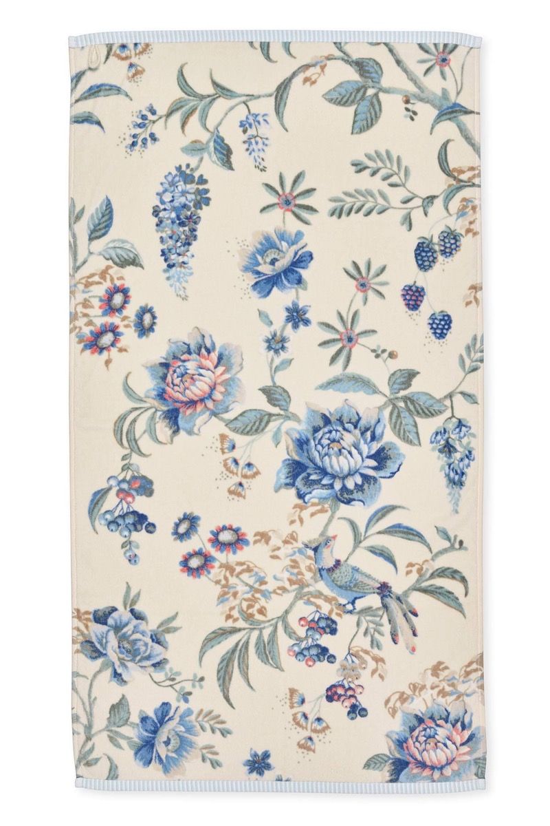 Pip studio - Secret Garden asciugamani viso + ospite Bianco e blu