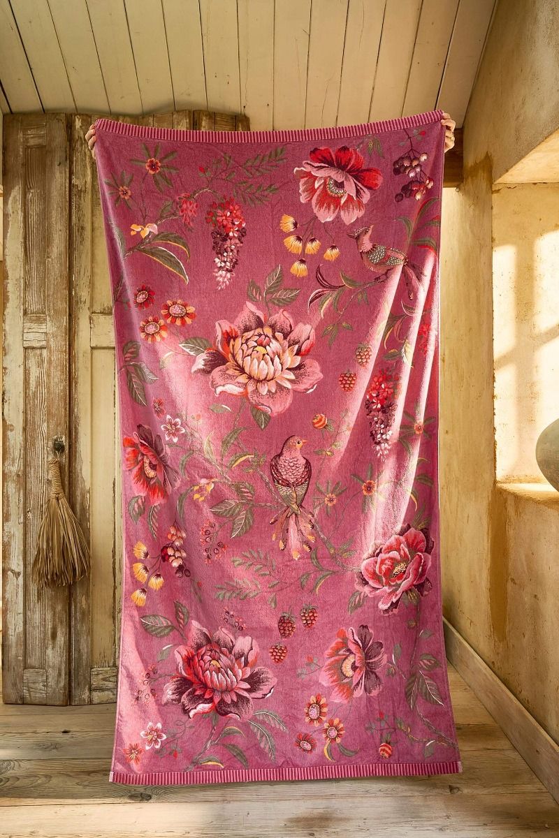 Pip Studio - telo mare Secret Garden 100x180 cm Mauve