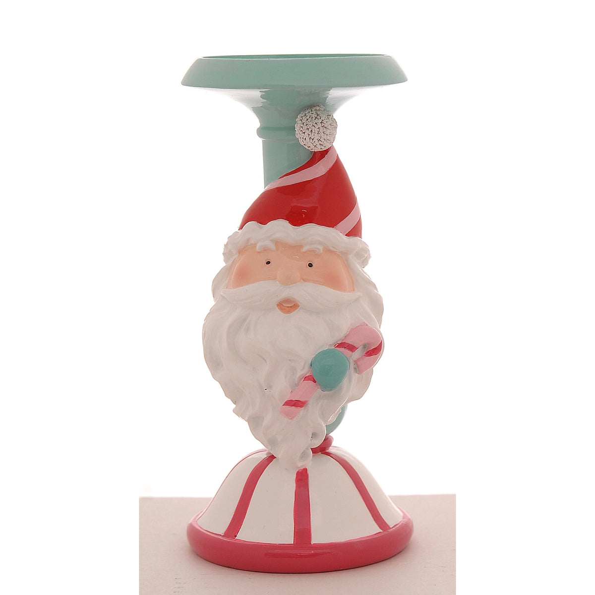 porta candela natalizio idea regalo babbo natale colori pastello