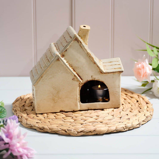porta tealight ceramica cottage retro