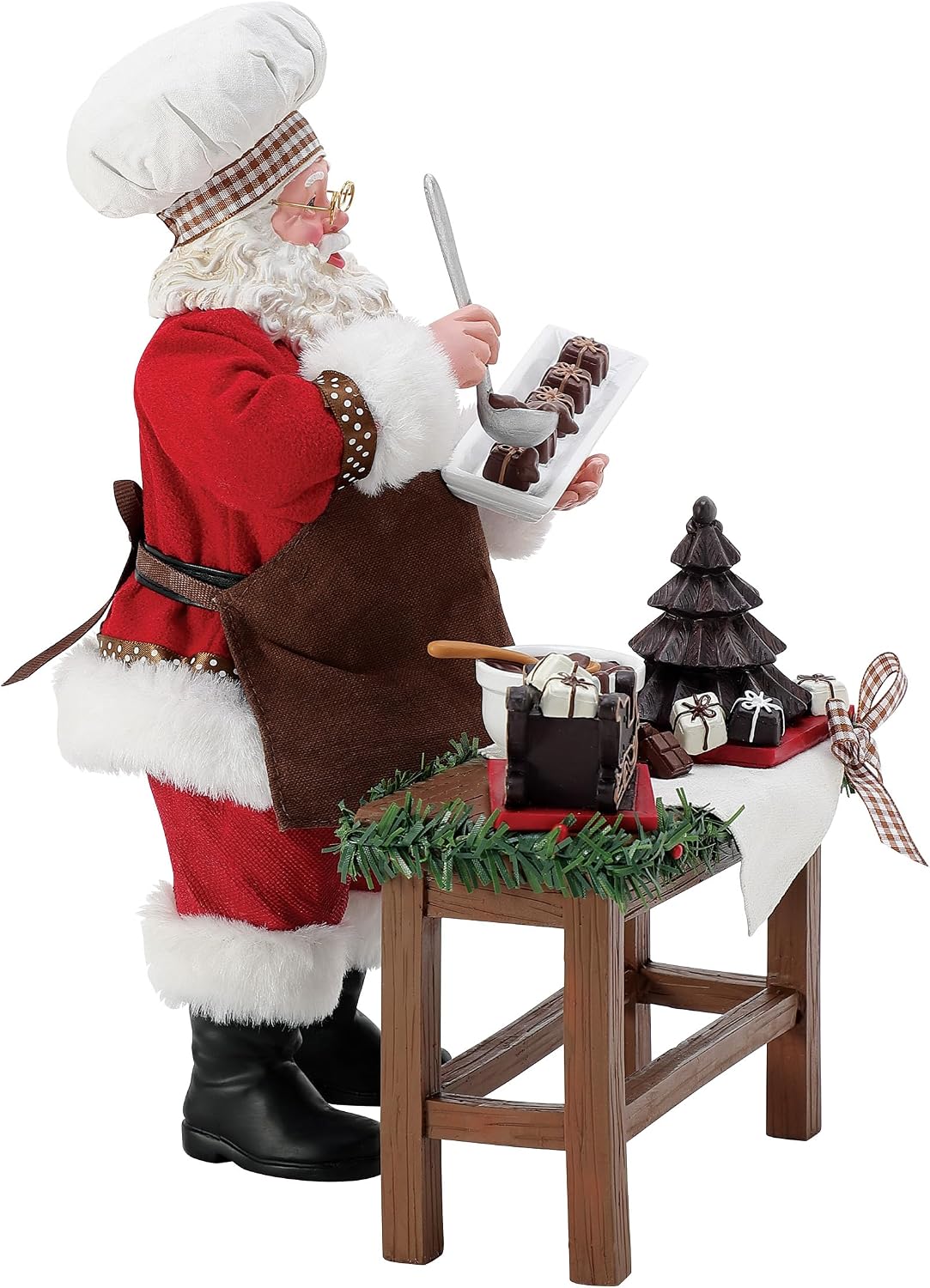 decorazione natalizia originale da collezione babbo natale cioccolatiere
