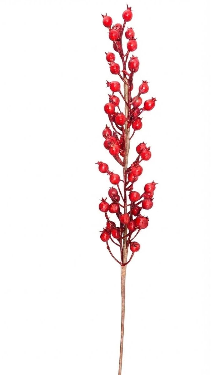 ramo finto bacche rosse melograno decorazione
