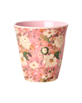 bicchiere melamina stampa fiori vintage