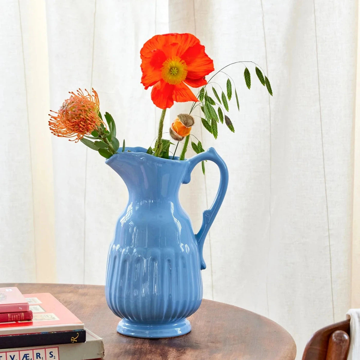 brocca vaso azzurro 2,5 litri decorazione casa